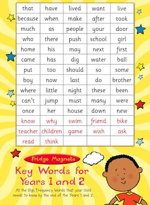 Literacy Magnets: Key Words Magnets for Years 1 and 2: Pack 2 ...