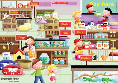 The pet shop – poster – Early Years teaching resource - Scholastic