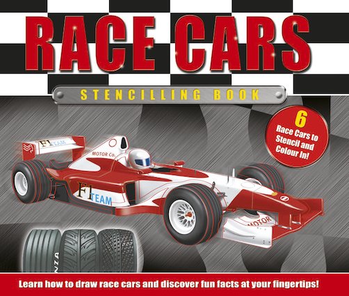 Race Cars Stencilling Book