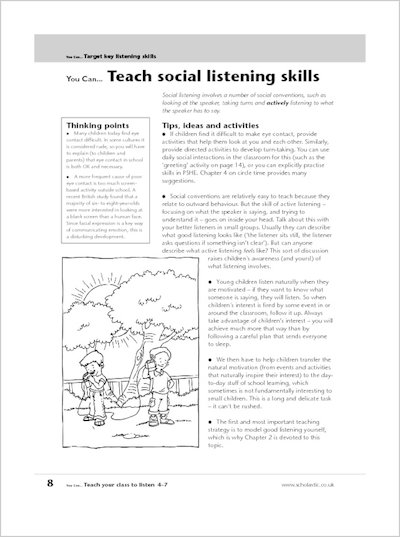 Teach social listening skills