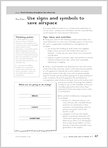 Use signs and symbols to save airspace (1 page)