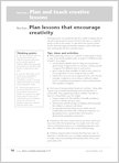 Plan lessons that encourage creativity (1 page)