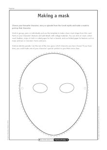 Ancient Greece – Making a mask