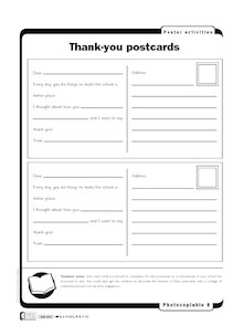 People who help us  – Thank-you postcards