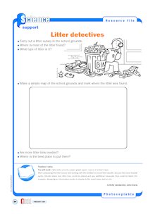 Litter Detectives – litter in the school grounds