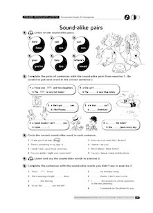 Pronunciation: Sound-alike pairs