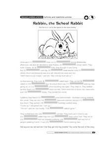 Robbie, the school rabbit