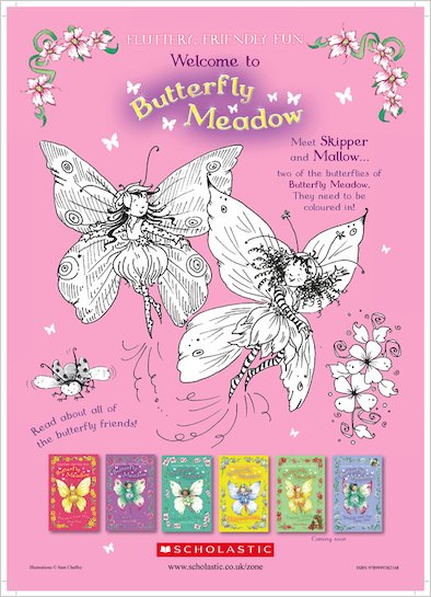 Butterfly Meadow Colouring Fun