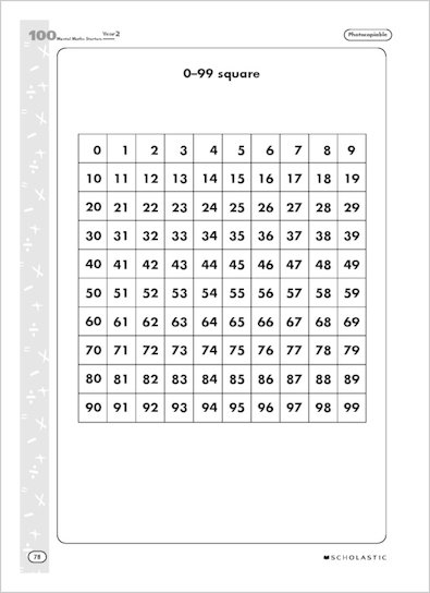 0–99 square