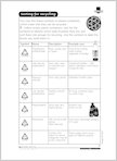 Sorting for recycling (1 page)