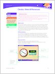 Clocks: time differences (1 page)