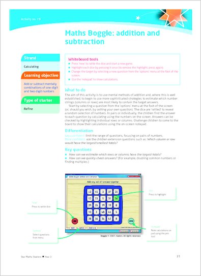 Maths boggle: addition and subtraction