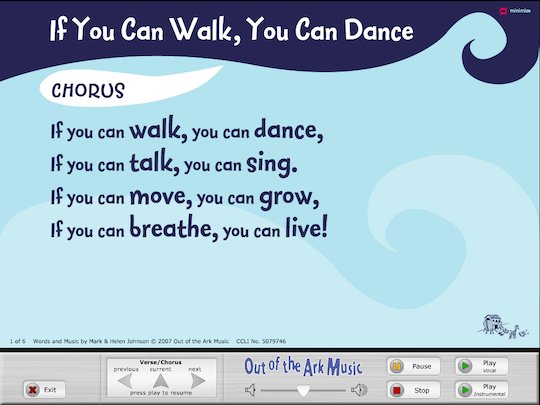 'If you can walk you can dance' song - interactive