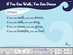 'If you can walk you can dance' song - interactive