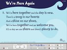 ‘We’re here again’ song – interactive