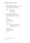 'We're here again' song - lyrics (1 page)
