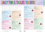 Daily times tables teasers - activities (1 page)