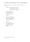 'If you can walk you can dance' song - lyrics (1 page)
