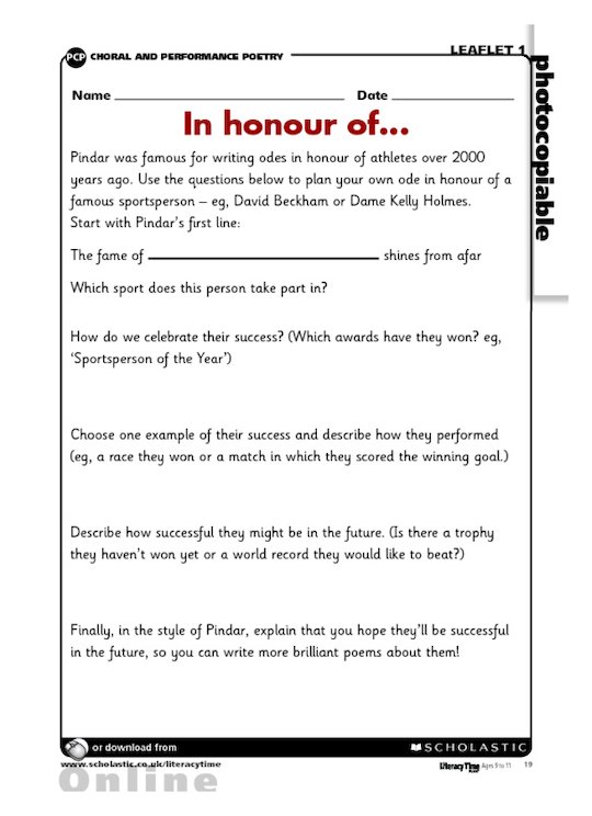 In honour of...