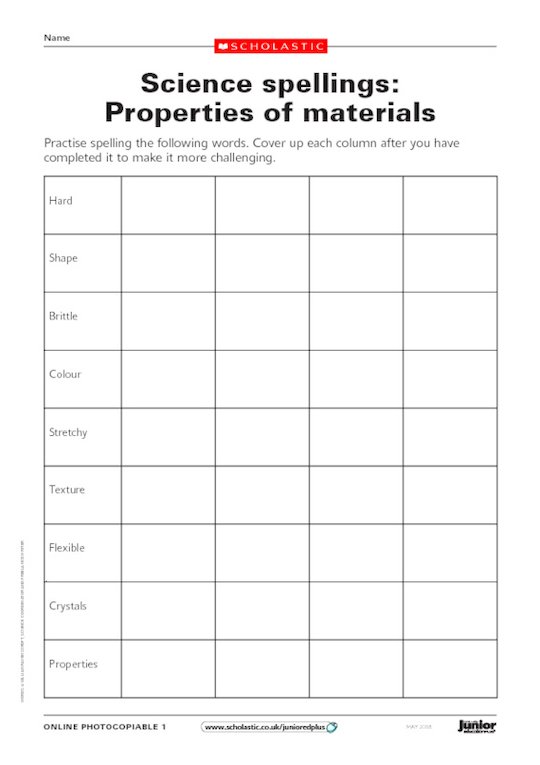 Kitchen-cupboard science – comparing materials - Scholastic Shop