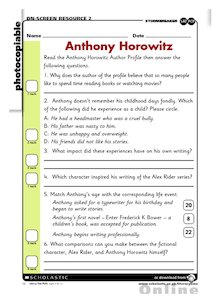 Anthony Horowitz – quiz