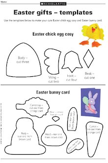 Easter gifts – templates