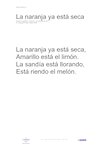 Year 4 Spanish - La naranja ya esta seca (OHT) (1 page)
