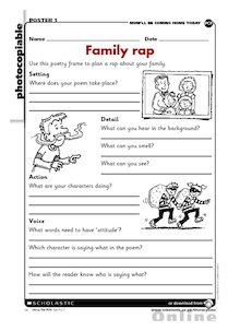 Family rap – poetry writing frame