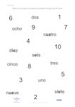 Year 3 Spanish - Number activity sheet (1 page)