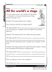 All the world’s a stage – metaphors