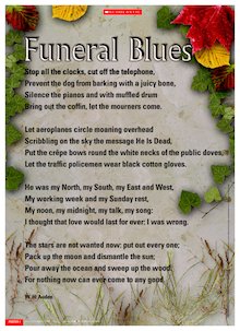 ‘Funeral Blues’ poem by W H Auden