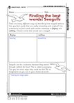 Finding the best words: seagulls (1 page)