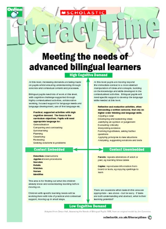 Meeting the needs of advanced bilingual learners