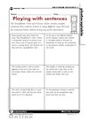 Playing with sentences – complex sentences