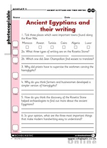 Ancient Egyptians and their writing