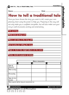 How to tell a traditional tale