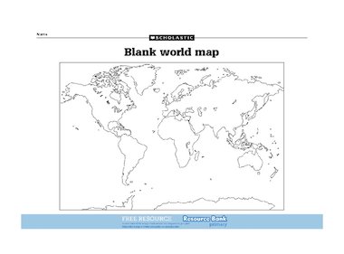 Blank World Map Ks2 Blank World Map – Free Primary Ks2 Teaching Resource - Scholastic