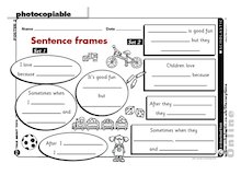 Sentence frames