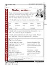 Order, order – alphabetical order