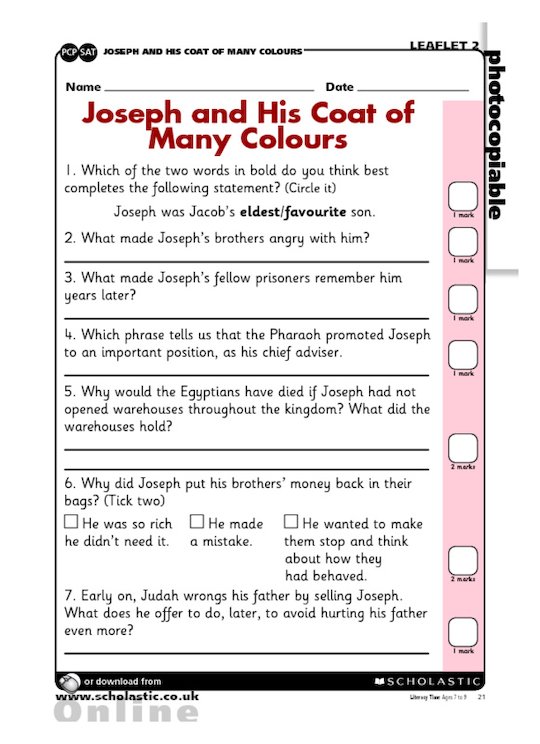 Joseph and his Coat of Many Colours