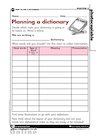 Planning a dictionary