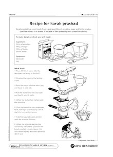 Sikhism: Recipe for karah prashad