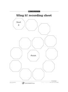 Wing It! recording sheet