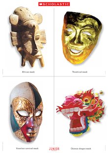 Traditional masks poster
