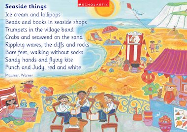 Seaside Things Poem Poster Early Years Teaching Resource Scholastic