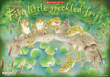 Five little speckled frogs – poster