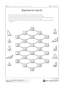Equilateral tripods – maths game