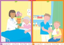 People who help us – doctor and nurse poster