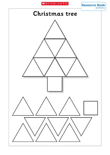 Christmas Tree Shapes Template – Early Years Teaching Resource - Scholastic