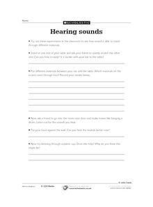 How sound travels: Hearing sounds